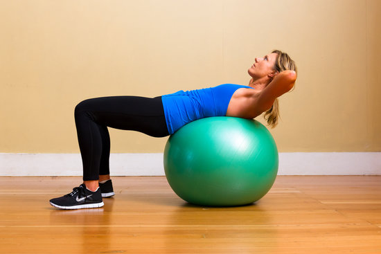 Upper Abs: Crunches on Exercise Ball Upper Abs: Crunches on Exercise Ball