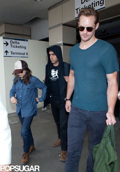 Alexander Skarsgard and Ellen Page arrived in LA with their The East director, Zal Batmanglij.
Alexander Skarsgard and Ellen Page arrived in LA with their The East director, Zal Batmanglij.