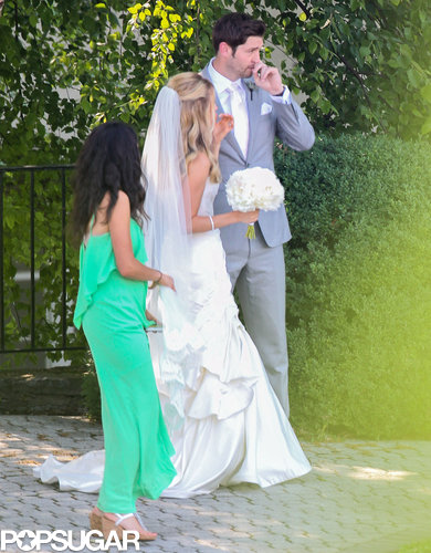 Kristin and Jay both looked polished on the big day.
Kristin and Jay both looked polished on the big day.