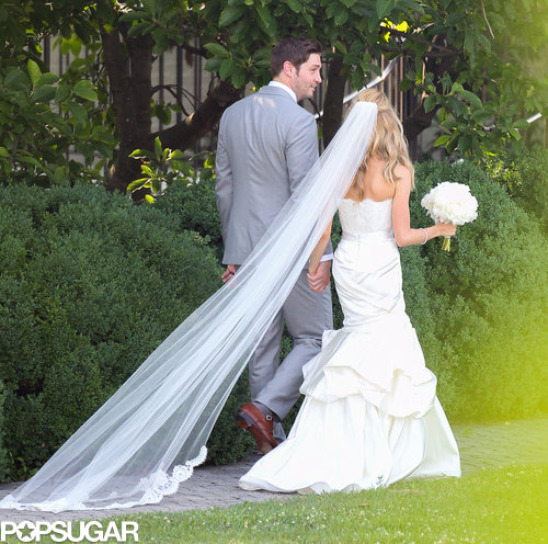 Jay's gray suit perfectly complemented Kristin's beautiful strapless gown.
Jay's gray suit perfectly complemented Kristin's beautiful strapless gown.