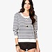 FOREVER 21 Striped French Terry Pullover