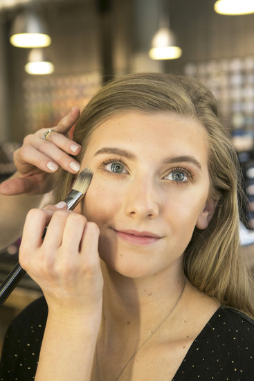 Next, highlight the face with Strobe Liquid in Golden Elixir ($31). Use it on your cheekbones, bridge of your nose, and a little on your chin to help create the illusion of healthy, glowing skin.
Next, highlight the face with Strobe Liquid in Golden Elixir ($31). Use it on your cheekbones, bridge of your nose, and a little on your chin to help create the illusion of healthy, glowing skin.