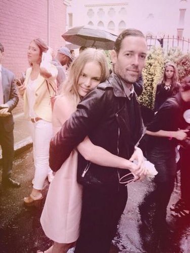 Kate Bosworth was "loved up" with her fiancé, Michael Polish, at the Stella McCartney preview in Brooklyn, NY.
Source: Twitter user katebosworth
Kate Bosworth was "loved up" with her fiancé, Michael Polish, at the Stella McCartney preview in Brooklyn, NY.
Source: Twitter user katebosworth