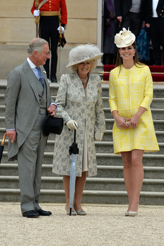 Kate Middleton joined Prince Charles and Camilla, Duchess of Cornwall, at Queen Elizabeth II's annual garden party in May 2013 in London.
Kate Middleton joined Prince Charles and Camilla, Duchess of Cornwall, at Queen Elizabeth II's annual garden party in May 2013 in London.