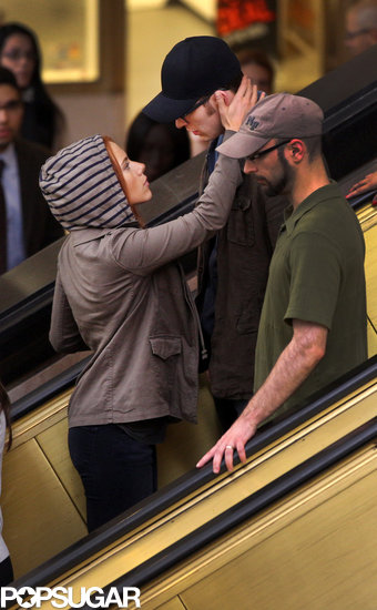 Scarlett Johansson and Chris Evan looked into each others' eyes on the set of Captain America: The Winter Soldier.
Scarlett Johansson and Chris Evan looked into each others' eyes on the set of Captain America: The Winter Soldier.