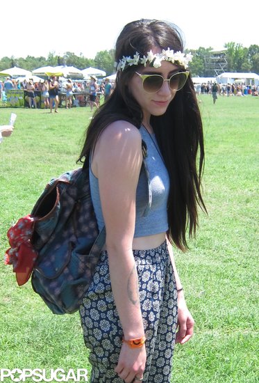 Long, straight hair plus a floral wreath equals a classic festival look.
Photo: Marisa Tom
Long, straight hair plus a floral wreath equals a classic festival look.
Photo: Marisa Tom