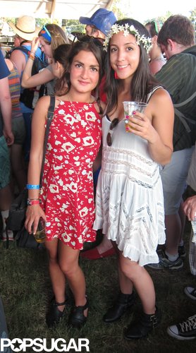This is Alana and Alex's BFF style: light, airy dresses, flowers in the hair, and the coolest ankle boots we've seen (so far) at Bonnaroo.
This is Alana and Alex's BFF style: light, airy dresses, flowers in the hair, and the coolest ankle boots we've seen (so far) at Bonnaroo.