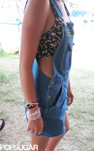 One way to wear your overalls: with a floral crop top and a stack of bracelets.
One way to wear your overalls: with a floral crop top and a stack of bracelets.