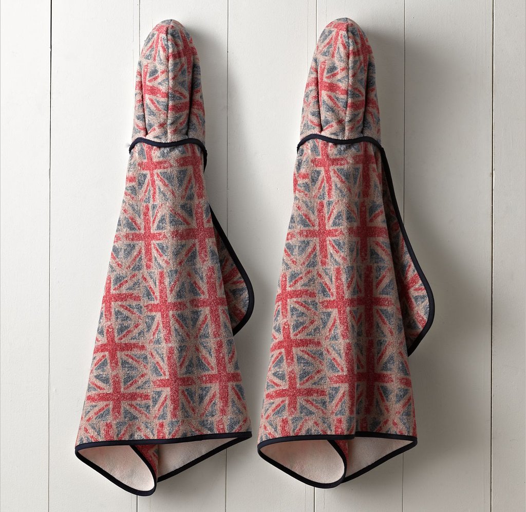 Restoration Hardware Baby & Child's Union Jack Turkish Hooded Towel ($39) would be perfect for wrapping up newborns of royal or commoner descent after bath time.
Restoration Hardware Baby & Child's Union Jack Turkish Hooded Towel ($39) would be perfect for wrapping up newborns of royal or commoner descent after bath time.
