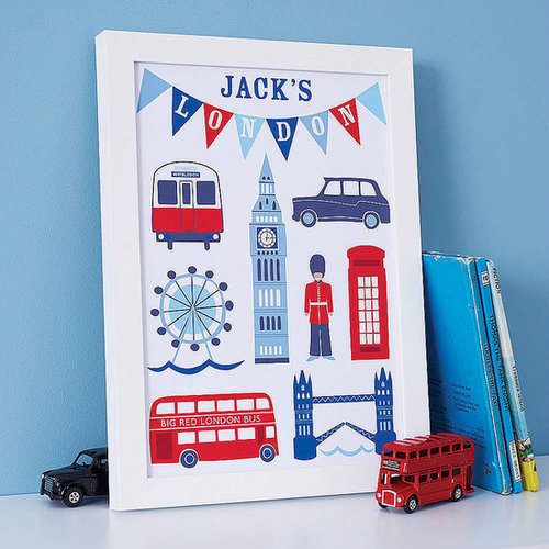 Sweet Home London's personalized London prints ($19) make a fun and modern addition to a little one's nursery.
Sweet Home London's personalized London prints ($19) make a fun and modern addition to a little one's nursery.