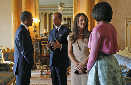 The Obamas met with the Duke and Duchess of Cambridge at Buckingham Palace in May 2011.
The Obamas met with the Duke and Duchess of Cambridge at Buckingham Palace in May 2011.