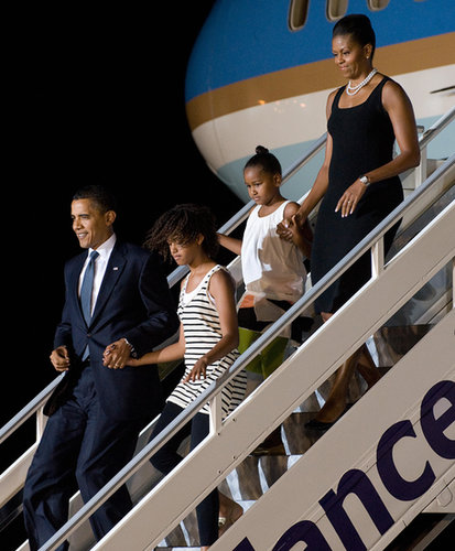 The Obama family arrived in Accra, Ghana, in July 2009 for a quick 24-hour visit.
The Obama family arrived in Accra, Ghana, in July 2009 for a quick 24-hour visit.