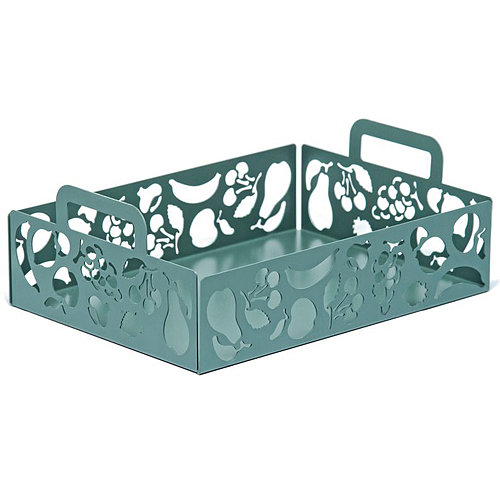 The unique crate shape of this stainless steel fruit holder ($150) makes it stand out from the rest.
The unique crate shape of this stainless steel fruit holder ($150) makes it stand out from the rest.