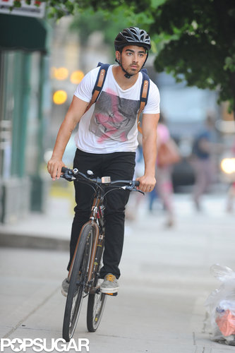 Joe Jonas sped through the Big Apple in May.
Joe Jonas sped through the Big Apple in May.