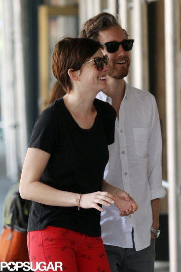 Anne Hathaway and Adam Shulman shared a laugh.
Anne Hathaway and Adam Shulman shared a laugh.