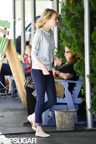 In With the Boss: Emma Stone and Judd Apatow Laugh It Up in NYC In With the Boss: Emma Stone and Judd Apatow Laugh It Up in NYC