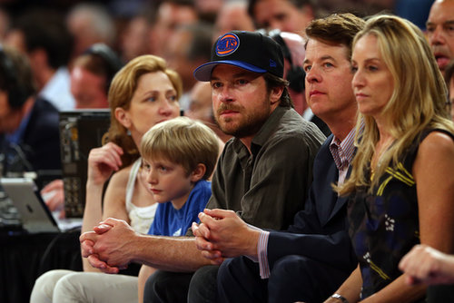 Jason Bateman got serious in May during a NY Knicks playoff game.
Jason Bateman got serious in May during a NY Knicks playoff game.