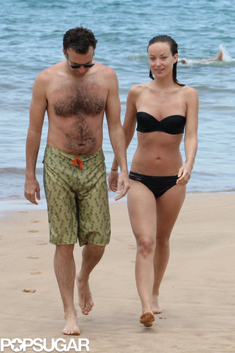 Bikini-clad Olivia Wilde and Jason Sudeikis took a dip in the water during a getaway to Hawaii in May 2013.
Bikini-clad Olivia Wilde and Jason Sudeikis took a dip in the water during a getaway to Hawaii in May 2013.