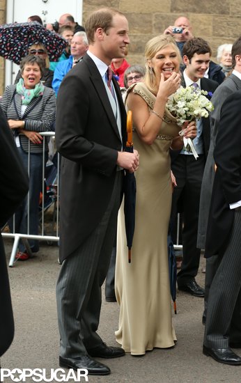 Prince William had a laugh with Chelsy Davy at a royal wedding in Northumberland, England, in June 2013.
Prince William had a laugh with Chelsy Davy at a royal wedding in Northumberland, England, in June 2013.