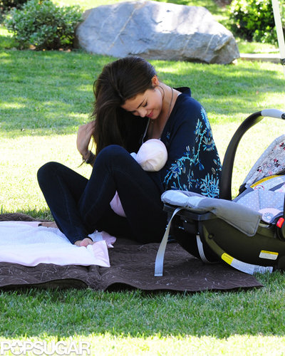 Selena Gomez cradled her baby sister, Gracie Elliot, in her arms in LA.
Selena Gomez cradled her baby sister, Gracie Elliot, in her arms in LA.