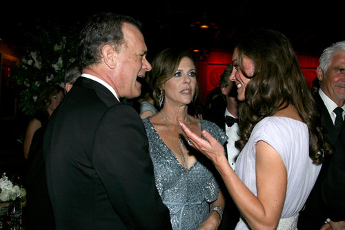 Kate Middleton had a conversation with Tom Hanks at the 2011 BAFTA Brits to Watch Event in LA in July 2011.
Kate Middleton had a conversation with Tom Hanks at the 2011 BAFTA Brits to Watch Event in LA in July 2011.