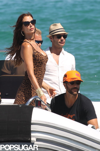Ryan Seacrest and Dominique Piek arrived at Le Club 55 by boat.
Ryan Seacrest and Dominique Piek arrived at Le Club 55 by boat.