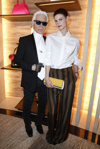 The man of the hour, Karl Lagerfeld, shared the spotlight with Saskia de Brauw at Fendi's Paris bash.
Source: The man of the hour, Karl Lagerfeld, shared the spotlight with Saskia de Brauw at Fendi's Paris bash.
Source: