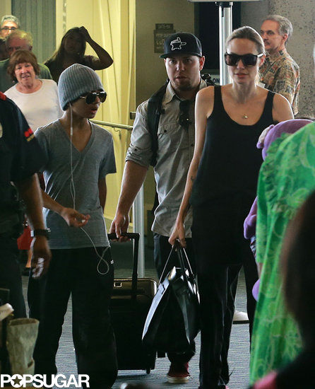Angelina Jolie and her boys touched down in Hawaii.
Angelina Jolie and her boys touched down in Hawaii.