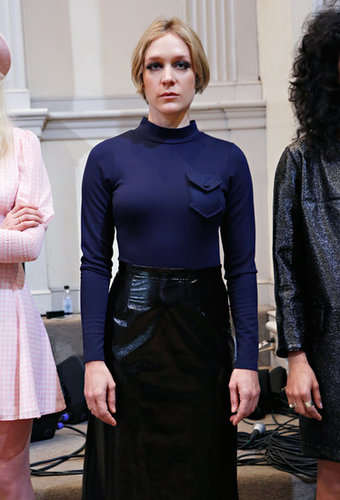Chloë Sevigny got in on the act for her latest Opening Ceremony foray (which has been going strong since 2008). In keeping with the retro protest theme, she stood in with the models at her Fall 2013 presentation.
Chloë Sevigny got in on the act for her latest Opening Ceremony foray (which has been going strong since 2008). In keeping with the retro protest theme, she stood in with the models at her Fall 2013 presentation.