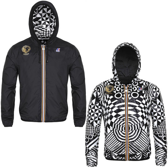 July 10 brought the first glimpse of the highly anticipated K-Way x Versus collaboration. Among the offerings, a reversible windbreaker ($495), with two options: a streamlined solid and a bold black and white print.
July 10 brought the first glimpse of the highly anticipated K-Way x Versus collaboration. Among the offerings, a reversible windbreaker ($495), with two options: a streamlined solid and a bold black and white print.