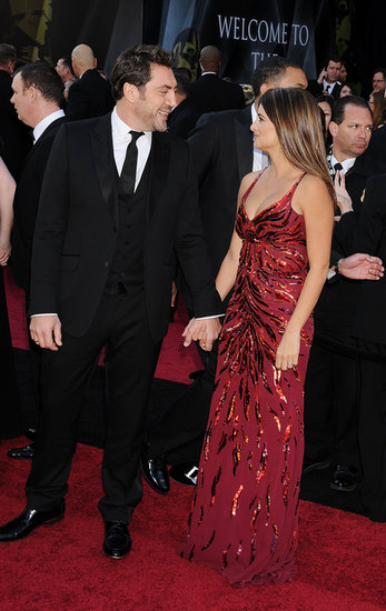 Penélope Cruz and Javier Bardem held hands at the Oscars in February 2011 in LA.
Penélope Cruz and Javier Bardem held hands at the Oscars in February 2011 in LA.
