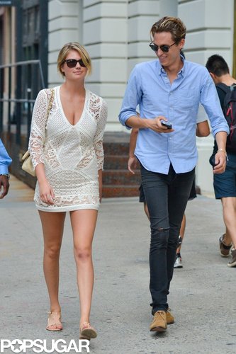 Kate Upton put her sexy Summer style on display in a crochet minidress in NYC.
Kate Upton put her sexy Summer style on display in a crochet minidress in NYC.