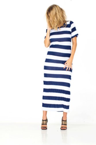 Crisp navy and white stripes make the Tee For Two T-Shirt Dress ($90) a smart investment for everyday wear.
Crisp navy and white stripes make the Tee For Two T-Shirt Dress ($90) a smart investment for everyday wear.