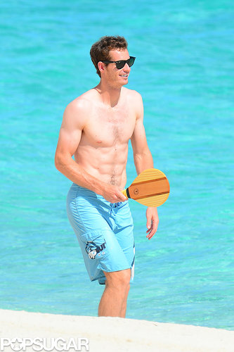 Andy Murray went shirtless on the beach.
Andy Murray went shirtless on the beach.