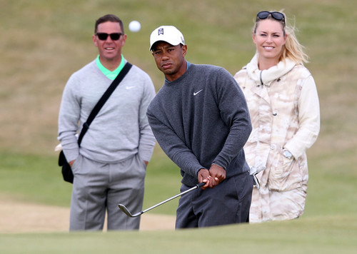 Tiger Woods was also joined by his coach, Sean Foley, during a practice round for the 142nd British Open Championship.
Tiger Woods was also joined by his coach, Sean Foley, during a practice round for the 142nd British Open Championship.