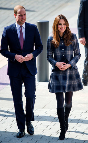 Kate and William took a stroll in Scotland with Kate looking chic in a Moloh plaid coat and knee-high boots, and the Prince in a sharp, slim-fitting suit.
Kate and William took a stroll in Scotland with Kate looking chic in a Moloh plaid coat and knee-high boots, and the Prince in a sharp, slim-fitting suit.