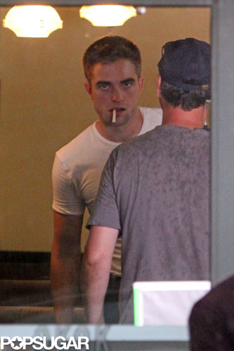 Smokin' Hot Robert Pattinson Gets Close to Mia Wasikowska on Set Smokin' Hot Robert Pattinson Gets Close to Mia Wasikowska on Set