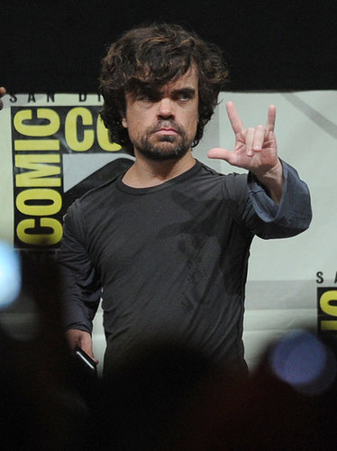 Peter Dinklage addressed his fans at the Game of Thrones panel.
Peter Dinklage addressed his fans at the Game of Thrones panel.