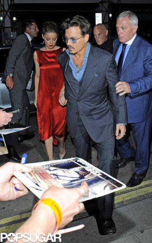 Johnny Depp and Amber Heard Show Love in London Following His UK Premiere Johnny Depp and Amber Heard Show Love in London Following His UK Premiere