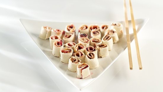 Peanut Butter and Jelly “Sushi” Rolls
Source: FirstPerson
Peanut Butter and Jelly “Sushi” Rolls
Source: FirstPerson