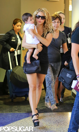 Shakira and her son, Milan, made their way through LAX.
Shakira and her son, Milan, made their way through LAX.