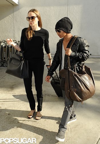 Angelina Jolie Returns Home With Her Mini Brad Pitt Angelina Jolie Returns Home With Her Mini Brad Pitt