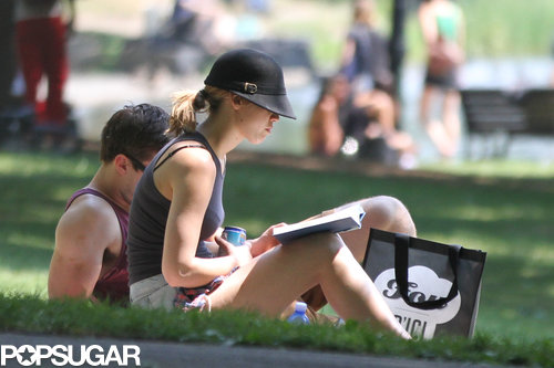 Jennifer Lawrence and Nicholas Hoult spent a little time reading in the sun.
Jennifer Lawrence and Nicholas Hoult spent a little time reading in the sun.