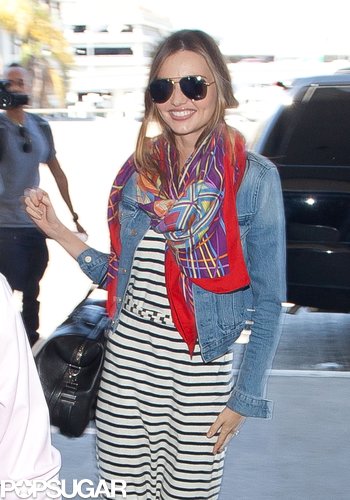 Miranda Kerr Looks Chic to Hit the Runway at LAX Miranda Kerr Looks Chic to Hit the Runway at LAX