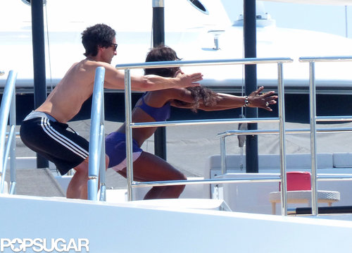 Good to Know: Naomi Campbell and Adrien Brody Are Yoga Buddies Good to Know: Naomi Campbell and Adrien Brody Are Yoga Buddies