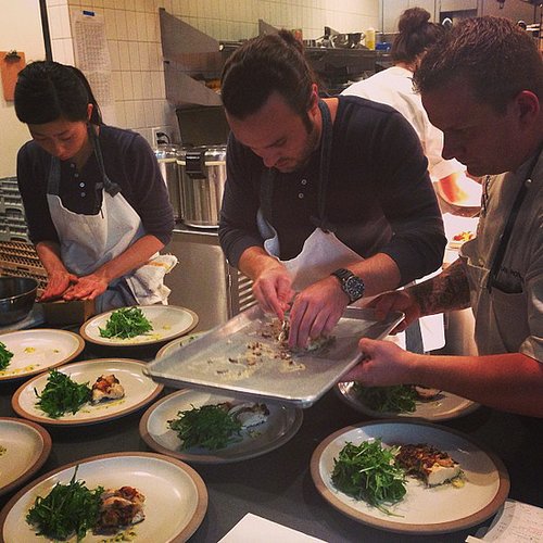 Chef and restaurateur David Myers prepped some yellow feather chicken at the restaurant Hinoki and The Bird.
Source: Instagram user lafoodwine
Chef and restaurateur David Myers prepped some yellow feather chicken at the restaurant Hinoki and The Bird.
Source: Instagram user lafoodwine