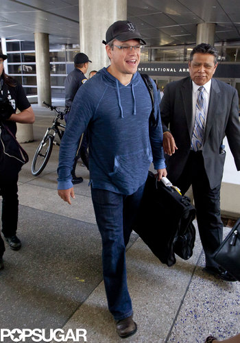 Matt Damon Lands at LAX Amid Candid NSA Comments Matt Damon Lands at LAX Amid Candid NSA Comments