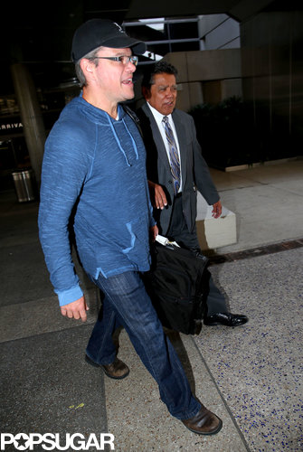 Matt Damon Lands at LAX Amid Candid NSA Comments Matt Damon Lands at LAX Amid Candid NSA Comments