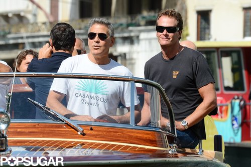 Sandra Bullock and George Clooney Cruise Into Venice Sandra Bullock and George Clooney Cruise Into Venice
