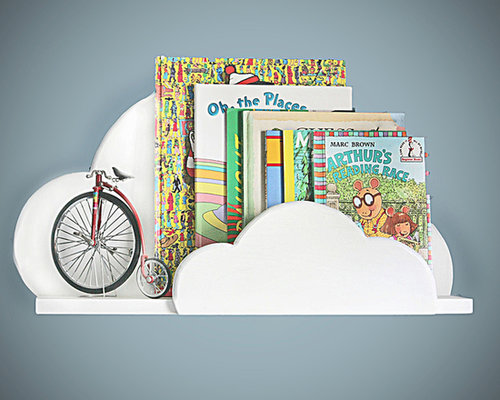 We love the darling shape of this Etsy user's cloud shelf ($43), which also comes in blue or gray. It holds up to 75 pounds for the heaviest of books.
We love the darling shape of this Etsy user's cloud shelf ($43), which also comes in blue or gray. It holds up to 75 pounds for the heaviest of books.